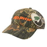 HAT, MESH BACK W/VELCRO, HUNTING CAMO, BLAZE ORANGE 'AUTOMETER'