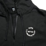 ZIP HOODIE, ADULT LARGE, BLACK, 'VINTAGE'