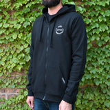 ZIP HOODIE, ADULT XXXLARGE, BLACK, 'VINTAGE'