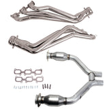 15-17 MUSTANG V6 1-3/4 LONG TUBE HEADERS PLUS SHORT MID PIPE (SILVER CERAMIC)