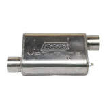 UNIVERSAL 2-3/4 VARITUNE ADJUSTABLE MUFFLER DOUBLE OFFSET (439 STAINLESS).