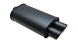 STREETPOWER FLAT BLACK Oval Muffler with Dual Tips