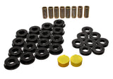 Control Arm Bushing Set; Black; Rear; Performance Polyurethane;