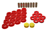 Control Arm Bushing Set; Red; Rear; Performance Polyurethane;