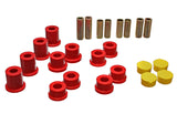 Control Arm Bushing Set; Red; Front; Performance Polyurethane;