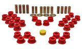 Control Arm Bushing Set; Red; Rear; Performance Polyurethane;