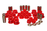 Control Arm Bushing Set; Red; Rear; Performance Polyurethane;