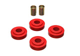 Strut Rod Bushing Set; Red; Front; Performance Polyurethane;