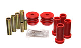 Control Arm Bushing Set; Red; Rear; Performance Polyurethane;