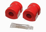 Sway Bar Bushing Set; Red; Front; Bar Dia. 24mm; Performance Polyurethane;