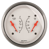 Traditional incandescent lighting illuminates around the perimeter of the dial