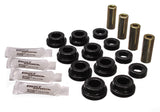 Control Arm Bushing Set; Black; Rear Lower; Performance Polyurethane;