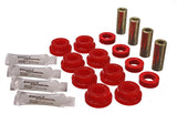 Control Arm Bushing Set; Red; Rear Lower; Performance Polyurethane;