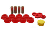 Control Arm Bushing Set; Red; Rear; Performance Polyurethane;