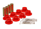 Control Arm Bushing Set; Red; Rear Lower; Performance Polyurethane;