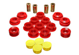 Control Arm Bushing Set; Red; Rear; Performance Polyurethane;