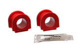 Sway Bar Bushing Set; Red; Front; Bar Dia. 24mm; Performance Polyurethane;