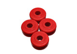 Strut Rod Bushing Set; Red; Front; Performance Polyurethane;