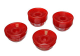 Strut Rod Bushing Set; Red; Front; Performance Polyurethane;