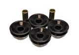 Strut Rod Bushing Set; Black; Front; Performance Polyurethane;