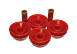 Strut Rod Bushing Set; Red; Front; Performance Polyurethane;