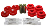 Shock Bushing Set; Red; Rear; Performance Polyurethane;