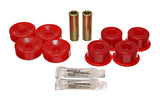 Shock Bushing Set; Red; Rear; Performance Polyurethane;