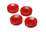 Shock Bushing Set; Red; Rear Upper; Performance Polyurethane;