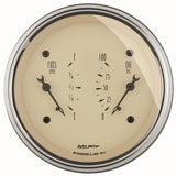 Traditional incandescent lighting illuminates around the perimeter of the dial