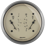 Traditional incandescent lighting illuminates around the perimeter of the dial