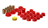 Control Arm Bushing Set; Red; Rear; Performance Polyurethane;