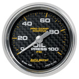 GAUGE, OIL PRESSURE, 2 1/16