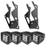 Dual Mounting Pillar Brackets w/ Lights Combo