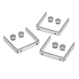 Includes 3 aluminum mounting brackets, 6 lockwashers, and 6 aluminum thumb nuts.