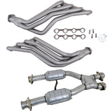 86-93 MUSTANG 1-3/4 LONG TUBE 351 SWAP HEADERS PLUS MID PIPE (TITANIUM CERAMIC)