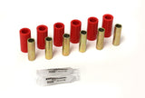 Leaf Spring Bushing Set; Red; Front/Rear; Performance Polyurethane;