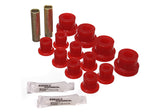 Leaf Spring Bushing Set; Red; Front; Performance Polyurethane;