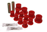 Leaf Spring Bushing Set; Red; Rear; Performance Polyurethane;