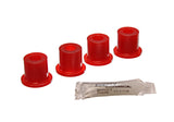 Shackle Bushing Set; Red; Performance Polyurethane;