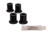 Shackle Bushing Set; Black; Performance Polyurethane;