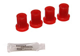 Shackle Bushing Set; Red; w/Aftermarket Shackles; Performance Polyurethane;