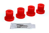 Shackle Bushing Set; Red; w/Aftermarket Shackles; Performance Polyurethane;