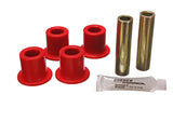 Shackle Bushing Set; Red; w/Aftermarket Shackles; Performance Polyurethane;