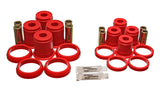 Control Arm Bushing Set; Red; Rear; Performance Polyurethane;