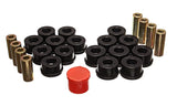 Control Arm Bushing Set; Black; Rear; Performance Polyurethane;