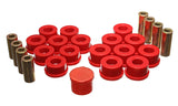 Control Arm Bushing Set; Red; Rear; Performance Polyurethane;