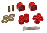 Sway Bar Bushing Set; Red; Rear; Bar Dia. 1 in.; Performance Polyurethane;