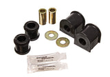 Sway Bar Bushing Set; Black; Rear; 17mm; Performance Polyurethane;