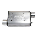 UNIVERSAL 2-1/2 VARITUNE ADJUSTABLE MUFFLER DOUBLE OFFSET (ALUMINIZED).