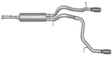 Cat-Back Dual Split Exhaust System; Aluminized